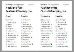 Festival-Packliste als PDF